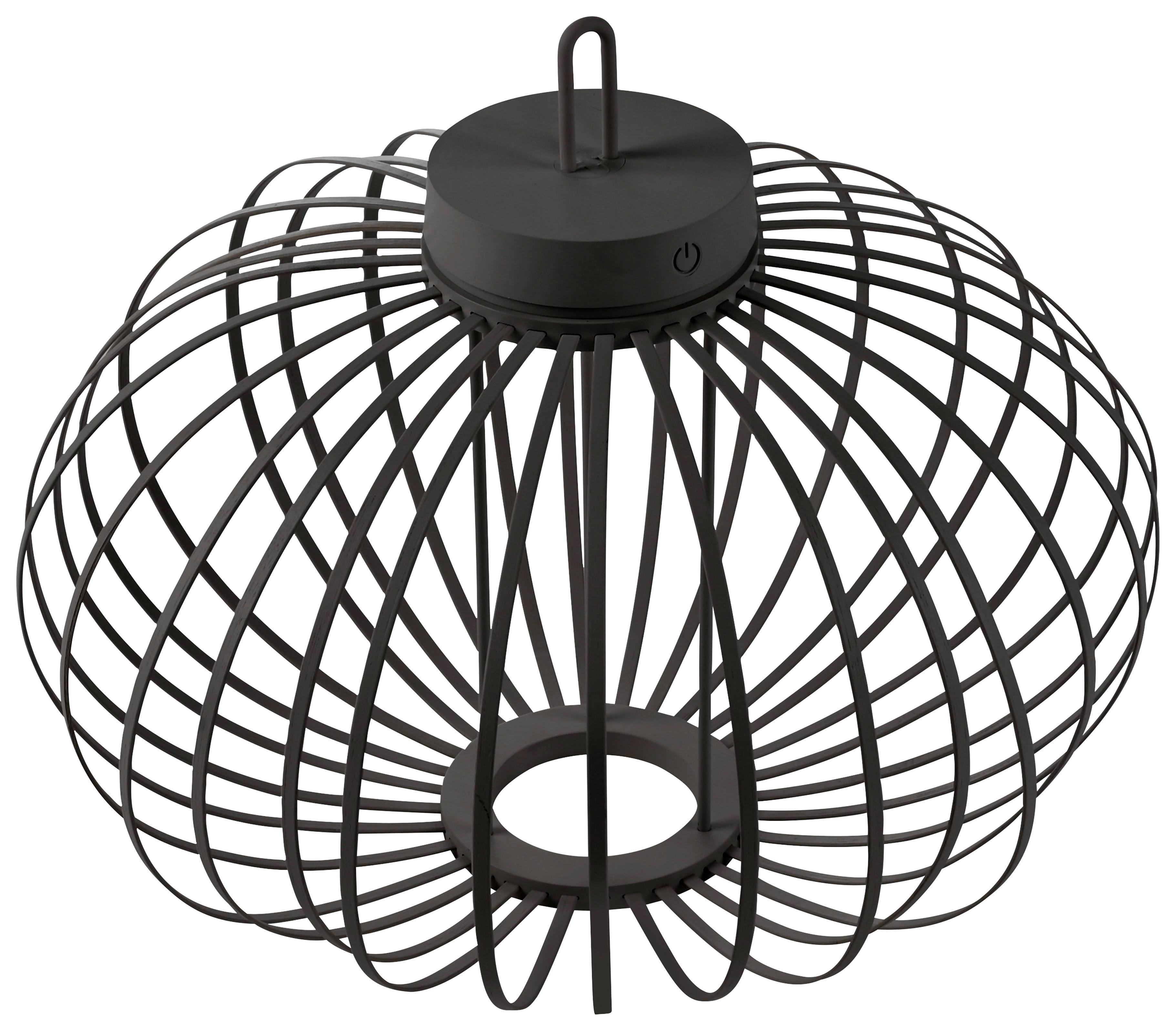 Akku-Tischleuchte Akuba Schwarz max. 1,5 Watt - Schwarz, Design, Holz/Kunststoff (46/46/37cm)