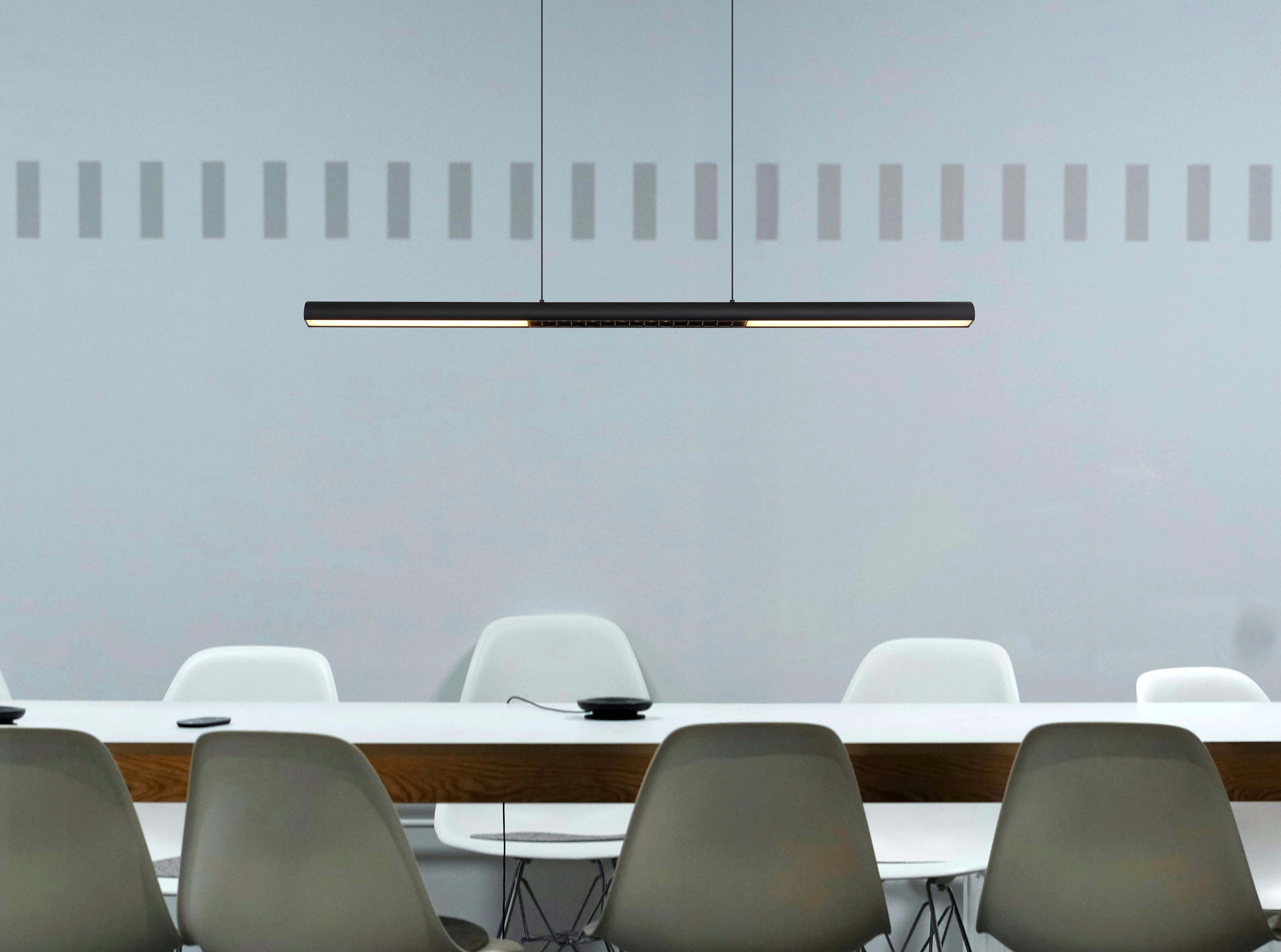 LED-HÄNGELEUCHTE 17018S  CODY - Opal/Schwarz, Design, Kunststoff/Metall (120/8/150cm) - Globo