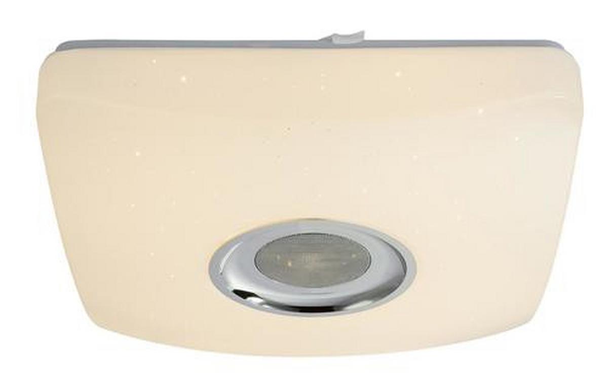 Stropna Led-svetilka Ayleen, S Sijalko - barve kroma/bela, Basics, kovina/umetna masa (36,5/36,5/9cm) - Globo