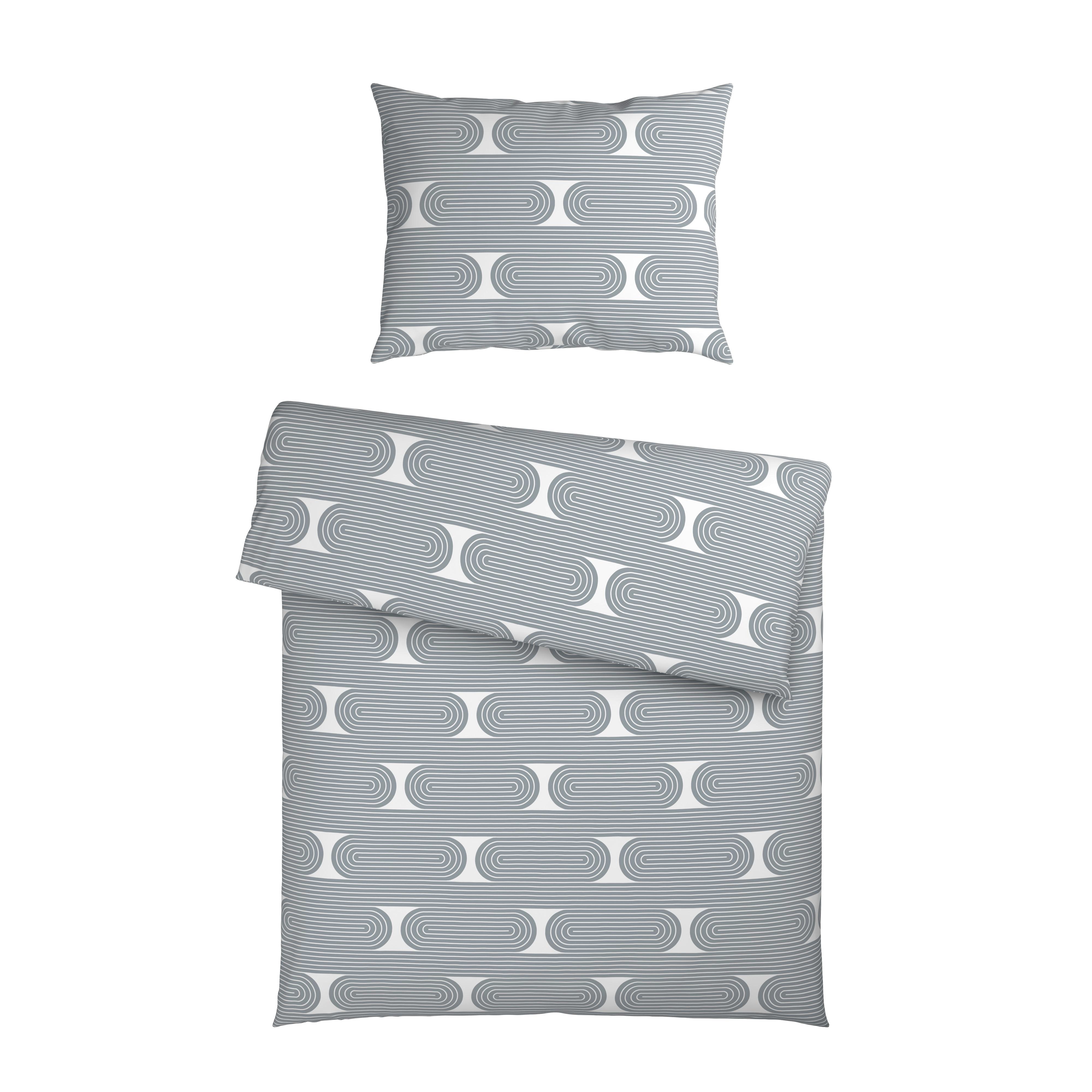 Posteljnina Retro, Modra, Bela, 60/80, 140/200 - modra/bela, Moderno, tekstil (140/200cm) - Mömax