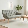 2-SITS SOFFA MONIQUE - grå, Modern, trä/textil (127/76/74,5cm) - Bessagi Home