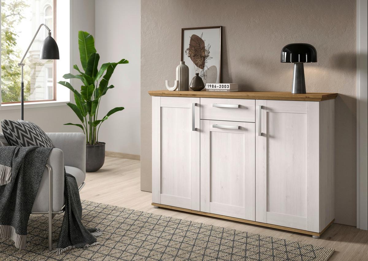 Kommode Verona ca. 133x88x37 cm Lärche/Eiche - KONVENTIONELL, Holzwerkstoff/Kunststoff (133/88/37cm) - MID.YOU