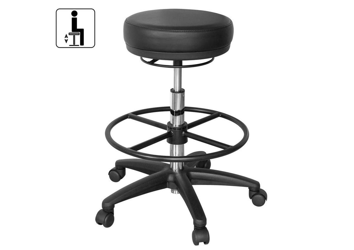 Vrtljivi Stolček Roland - črna, Konvencionalno, tekstil (60/67/60cm) - MID.YOU