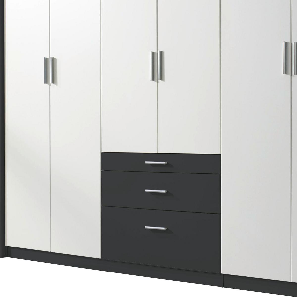 Ormar S Klasičnim Vratima Hildesheim - bijela/siva, Design, drvni materijal/plastika (275/231/56cm) - Modern Living