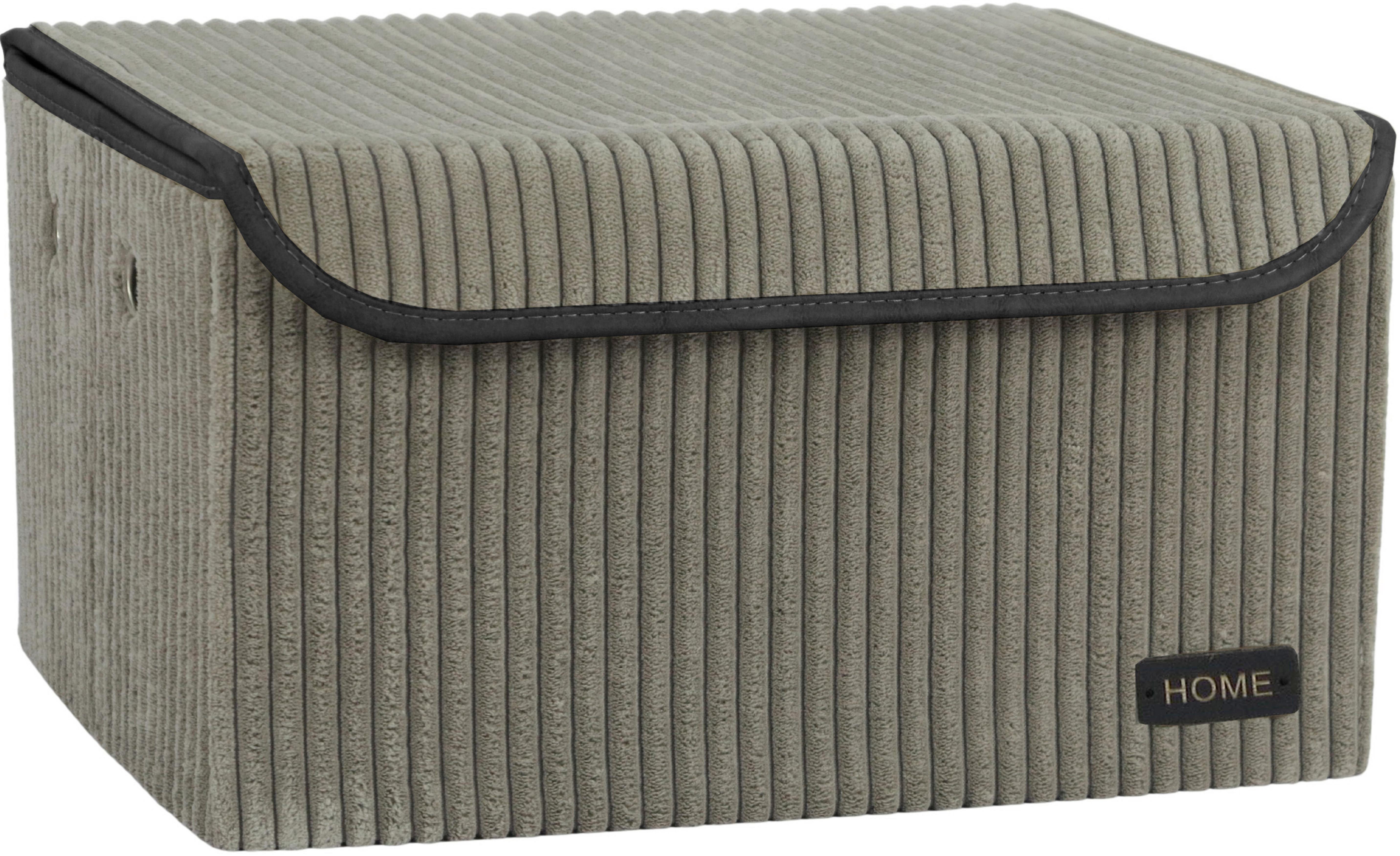 Kutija Za Odlaganje Home M - siva, Konvencionalno, karton/tekstil (40/30/22cm) - Mömax