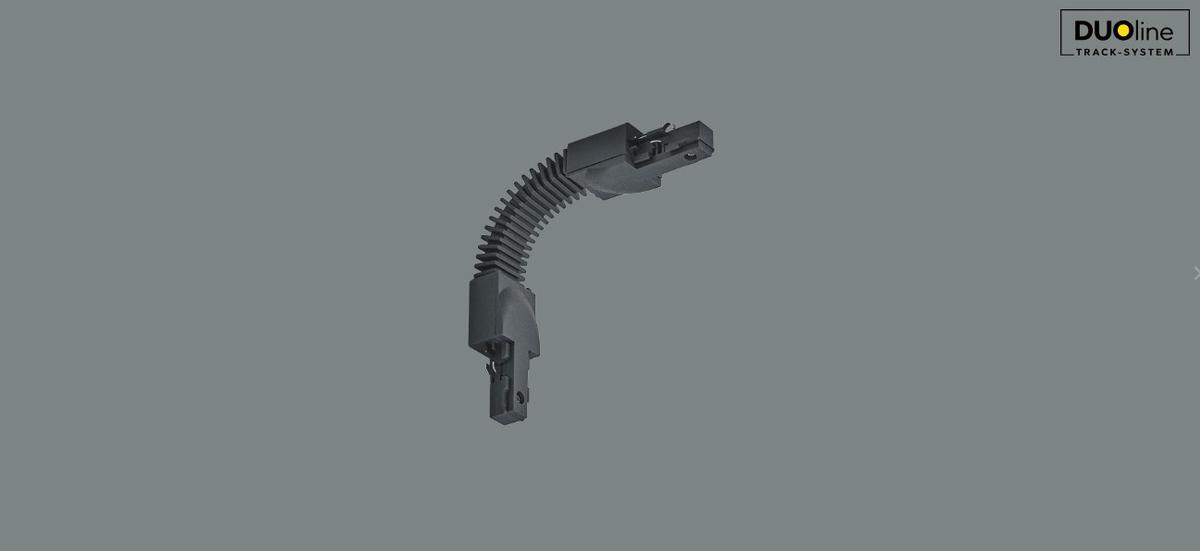Schienensystem-Verbinder Duoline Connector Schwarz - Schwarz, Basics, Kunststoff (3/2/30cm) - Trio Leuchten