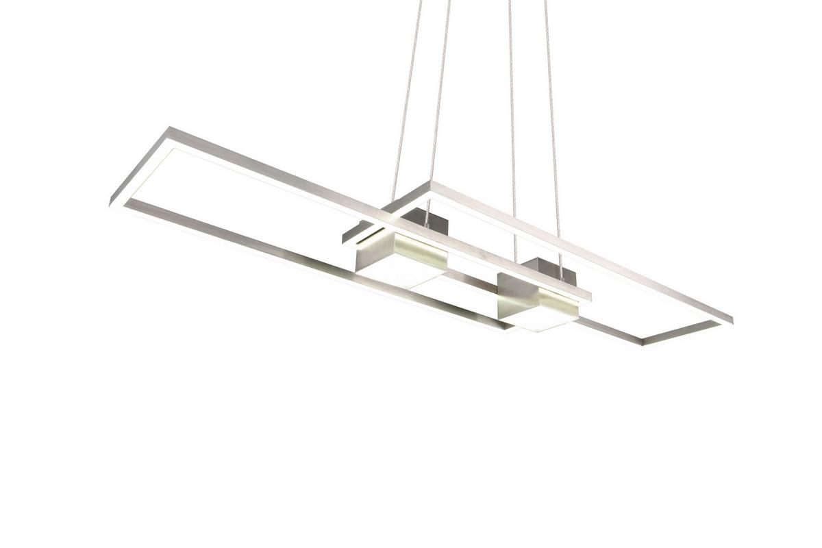 LED-Hängeleuchte Albany max. 37 Watt - Alufarben/Nickelfarben, Design, Metall (100/28/150cm) - Trio Leuchten