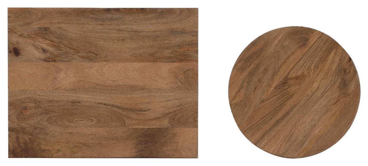 ZESTAW STOLIKÓW BOCZNYCH SIESTA   -AMBIA HOME- - brązowy, Design, drewno (50/40/50cm) - Ambia Home