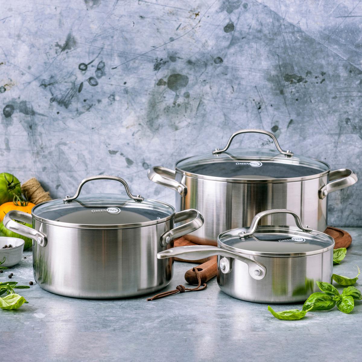 ZESTAW GARNKÓW CC005244-001 GENEVA - czarny, Basics, metal/szkło - GreenPan