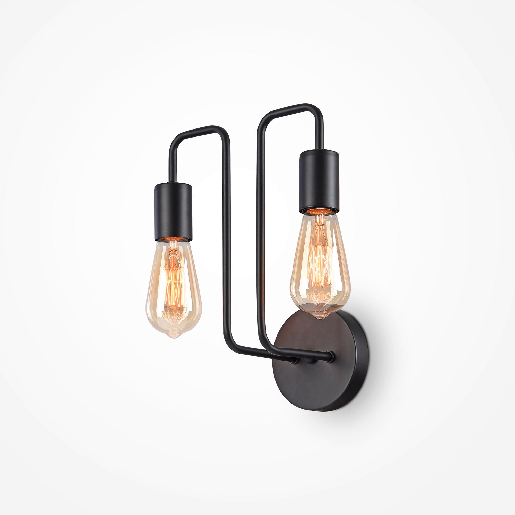 Wandleuchte Gilbert Schwarz max. 60 Watt - Schwarz, Trend, Metall (25/17/30.5cm) - MAYTONI