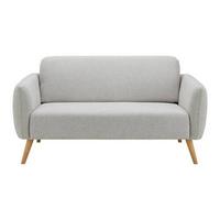 Sofa Pia Hellgrau Webstoff - Hellgrau/Naturfarben, MODERN, Holz/Textil (146/76/75cm) - Bessagi Home