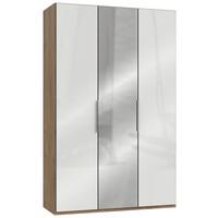 Ormar S Klasičnim Vratima Level 36 D - boje hrasta/bijela visoki sjaj, Moderno, drvni materijal/metal (150/236/58cm) - Modern Living