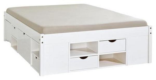 Stauraumbett in Weiß online bestellen
