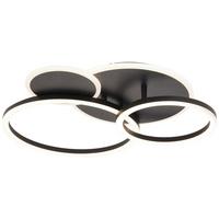 LED-Deckenleuchte Cool Schwarz max. 40 Watt - Schwarz, MODERN, Kunststoff/Metall (52/43/7cm)