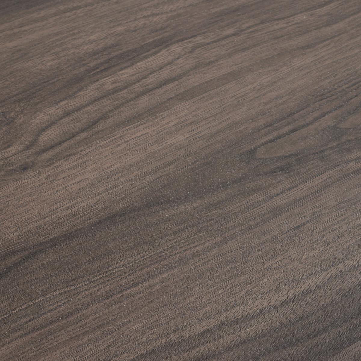 Esstisch Holz, massiv "Ilias" ca. 180x90 cm, Walnuss - Edelstahlfarben/Silberfarben, Modern, Holz/Metall (180/90/76cm) - Bessagi Home