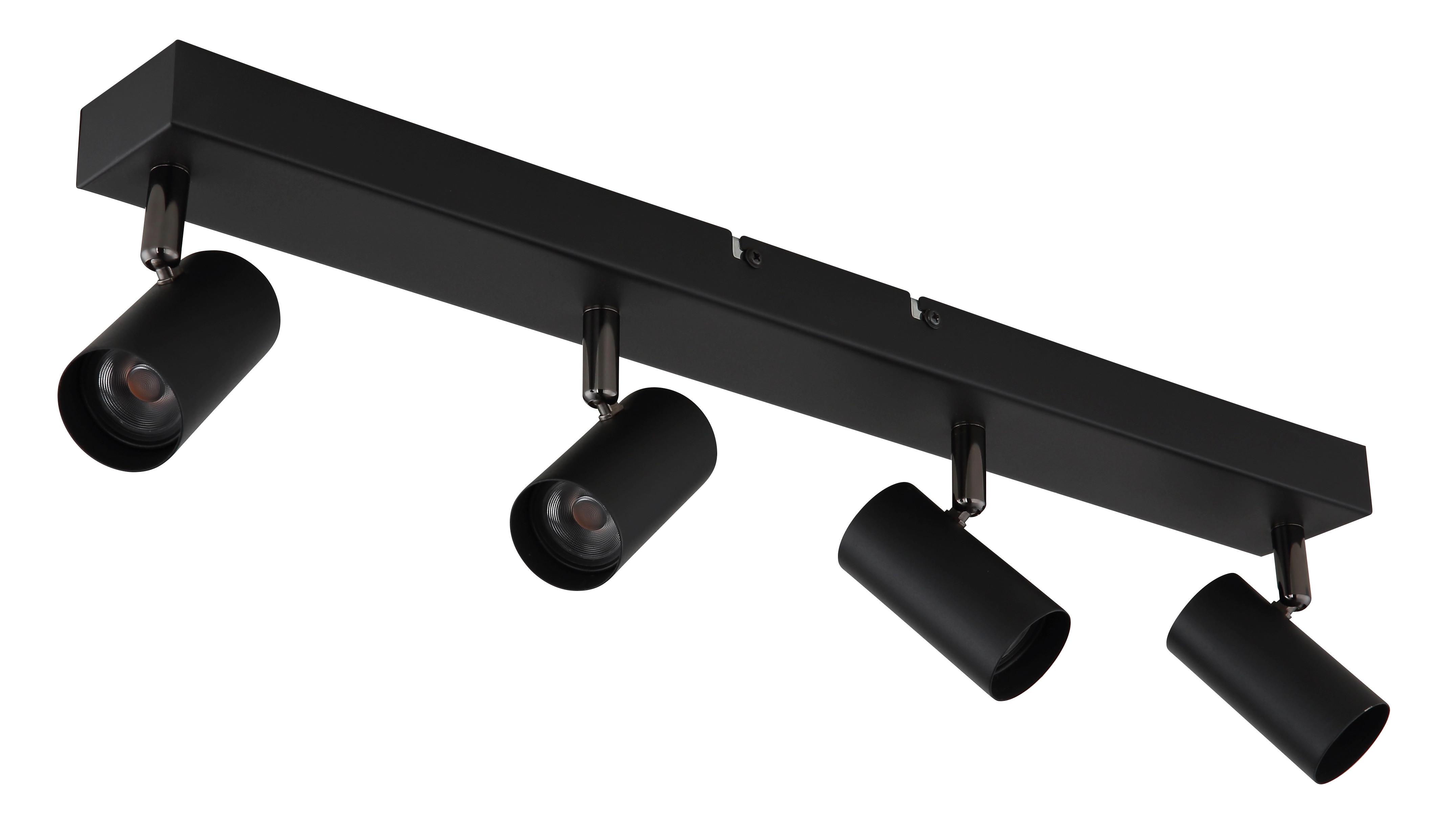 Led Reflektor Este - crni krom/crna, Design, metal (56/6/11cm) - Globo