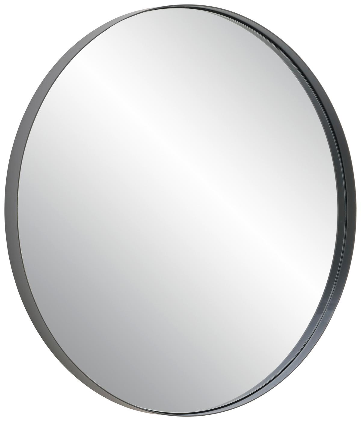 LUSTRO ŚCIENNE TONDO - czarny, Trend, metal/szkło (60/60/3,5cm) - Xora