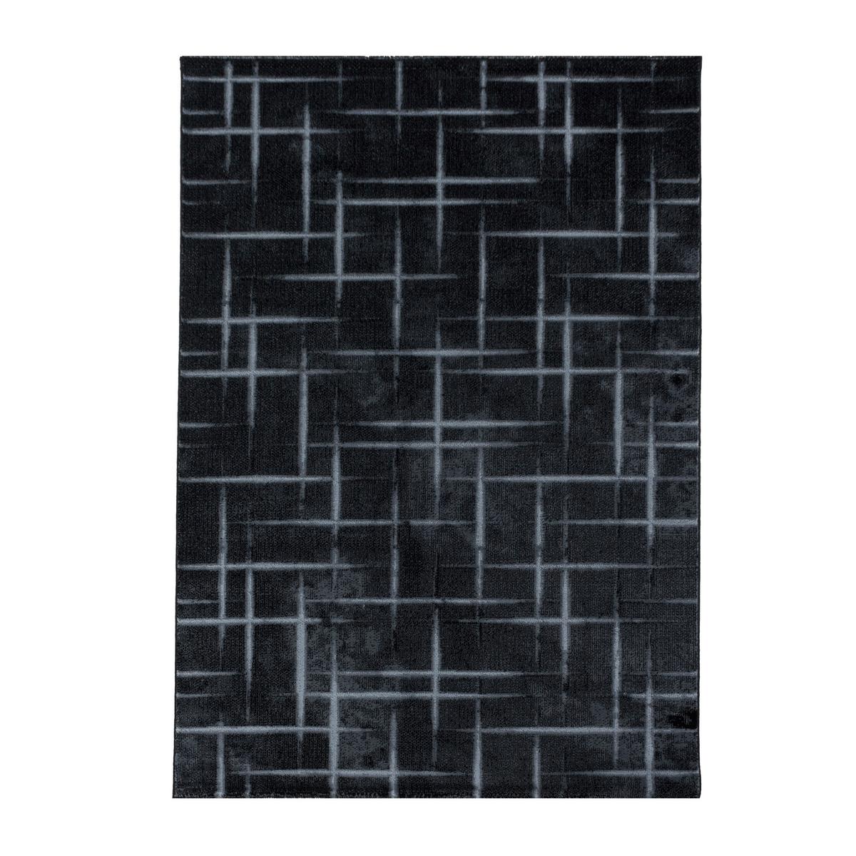 Webteppich Costa Schwarz ca. 120x170cm - Schwarz, Design, Textil (120/170cm)