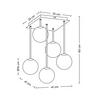 TAKLAMPA LIP - kromfärg/svart, Modern, metall/glas (41/41/61cm) - Mömax
