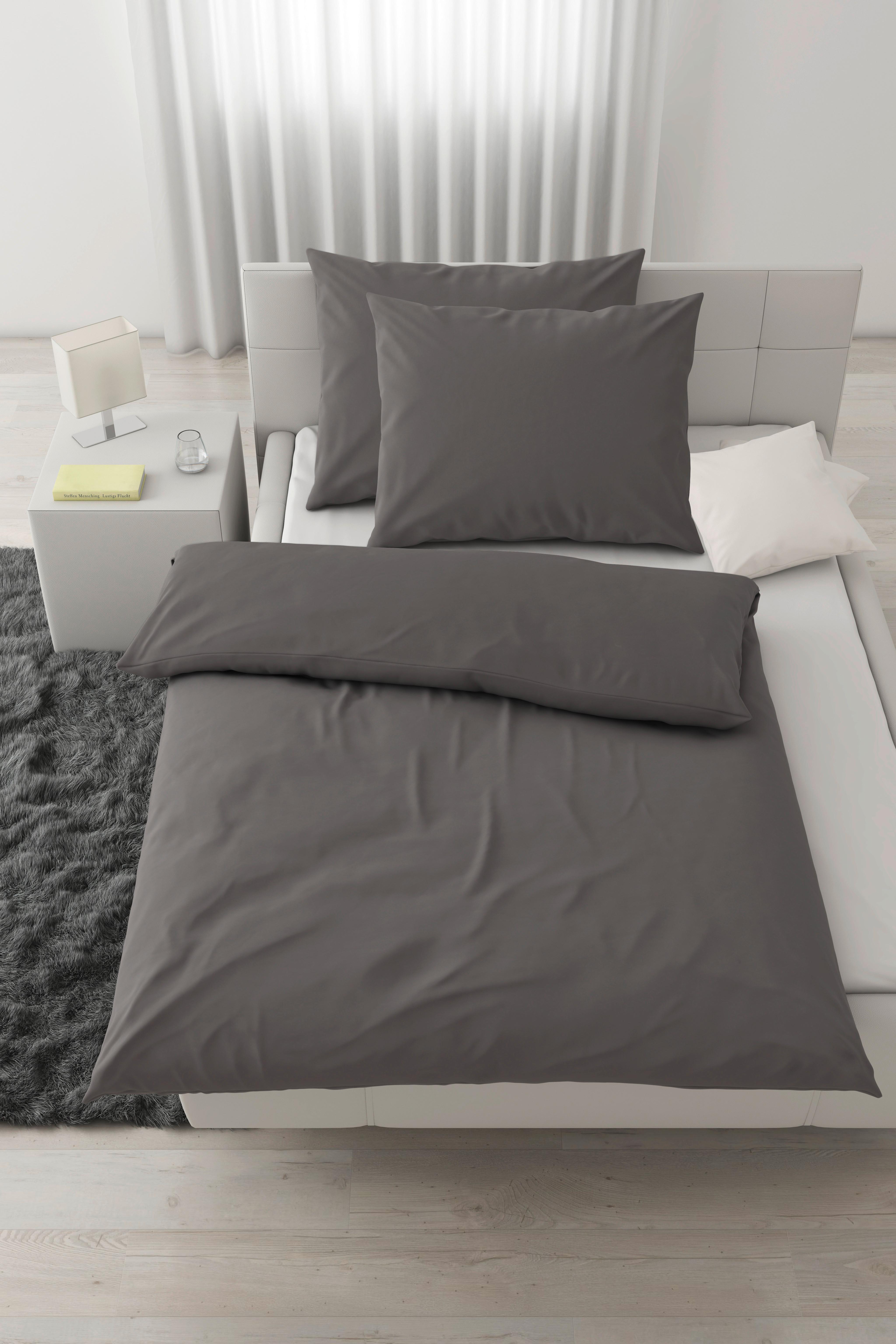 Bettwäsche Iris XXL Grau ca. 200x220cm - Grau, MODERN, Textil (200/220cm) - Modern Living