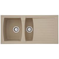 Einbauspüle Boston ca. 100x20x50 cm Beige - Beige, Trend, Glas/Kunststoff (100/20/50cm) - Respekta