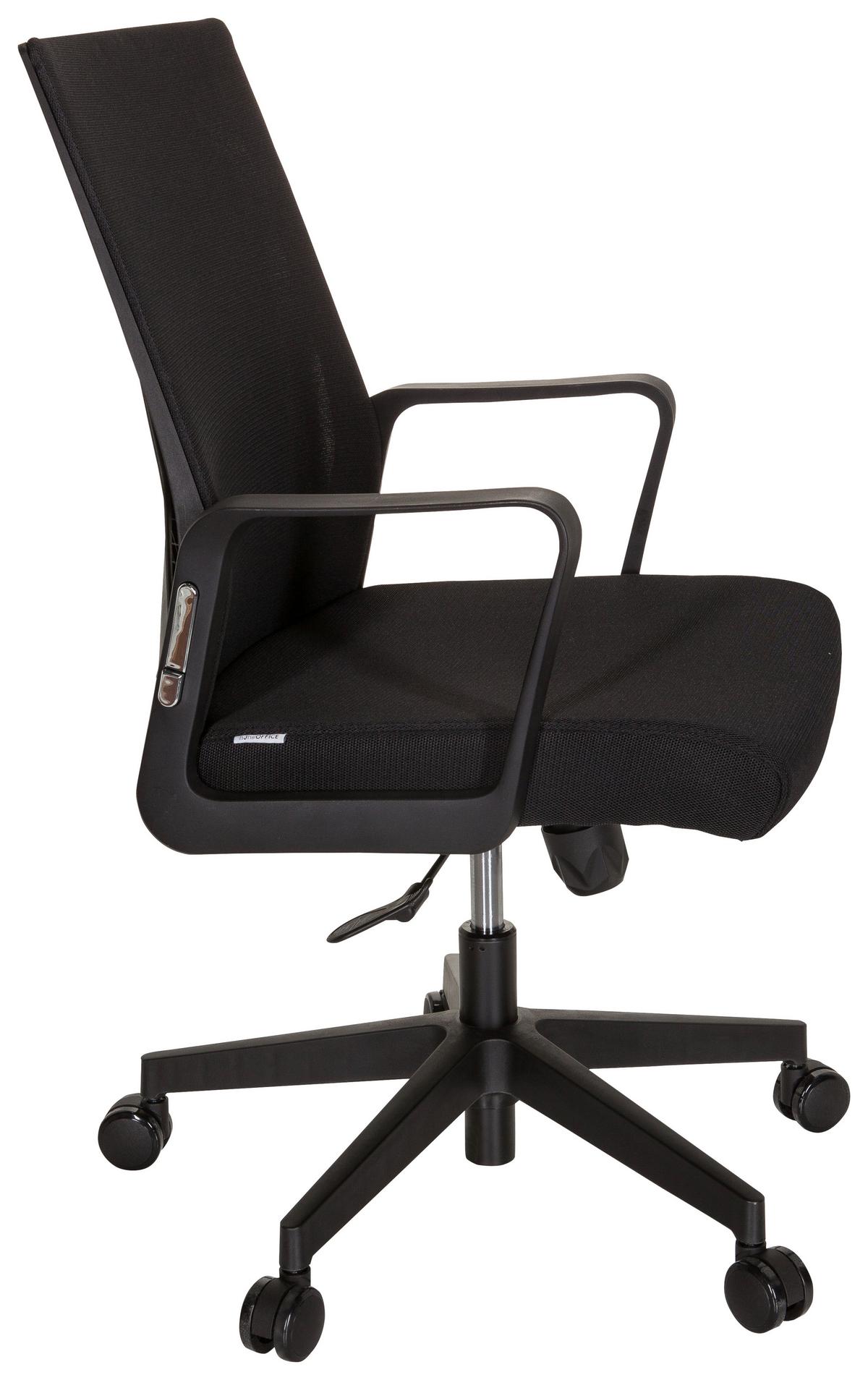 Pisarniški Stol Enco, Črna - črna, Moderno, umetna masa/tekstil (57/97/62cm) - MID.YOU