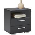 Nachtkästchen in Schwarz - Alufarben/Schwarz, Holz/Kunststoff (45/47/35cm) - Modern Living Nachtkästchen in Schwarz - Alufarben/Schwarz, Holz/Kunststoff (45/47/35cm) - Modern Living