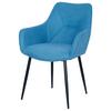 STOL MED ARMSTÖD ELENA -TOP- - turkos/svart, Modern, metall/trä (57/85/60cm) - Mömax