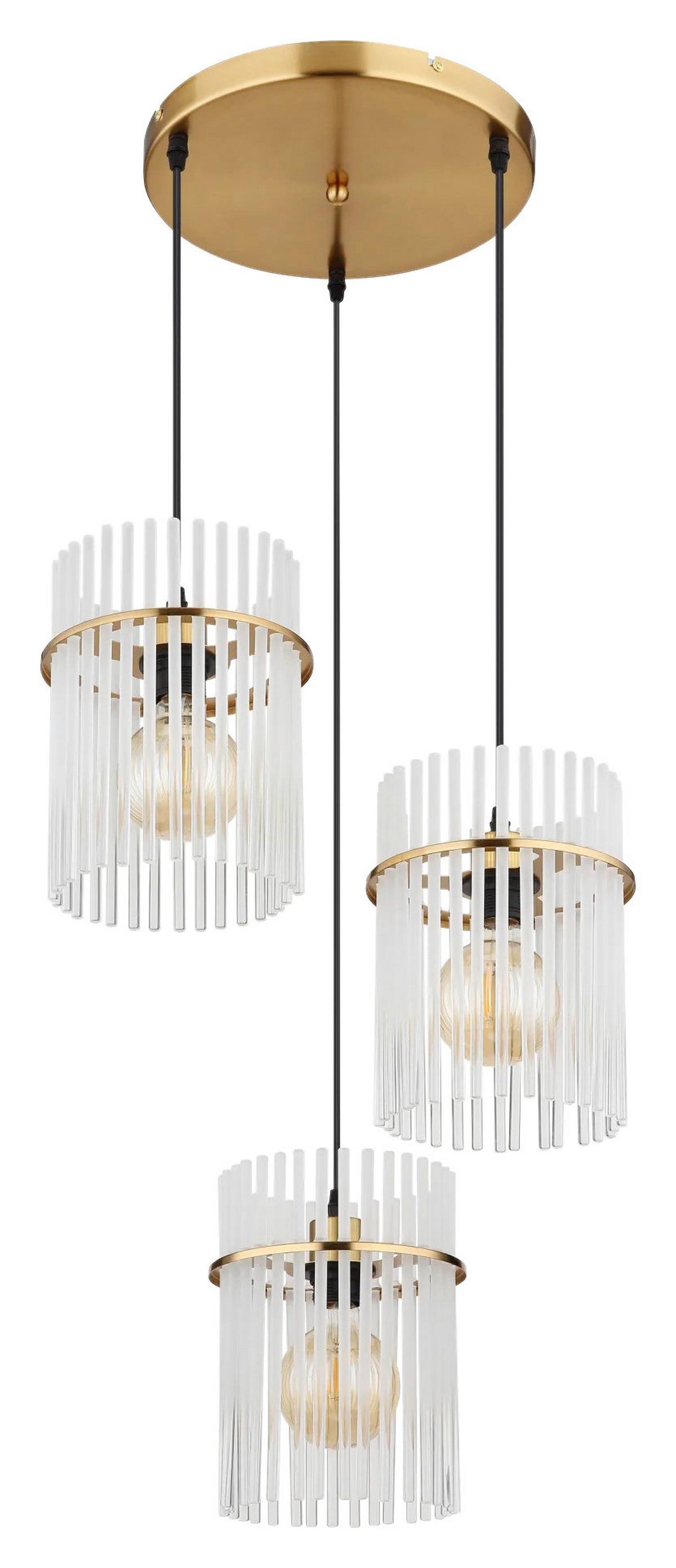 LAMPA WISZĄCA LUDMILLA - kolor złoty, Design, metal/szkło (47/140cm) - Collet's Monde