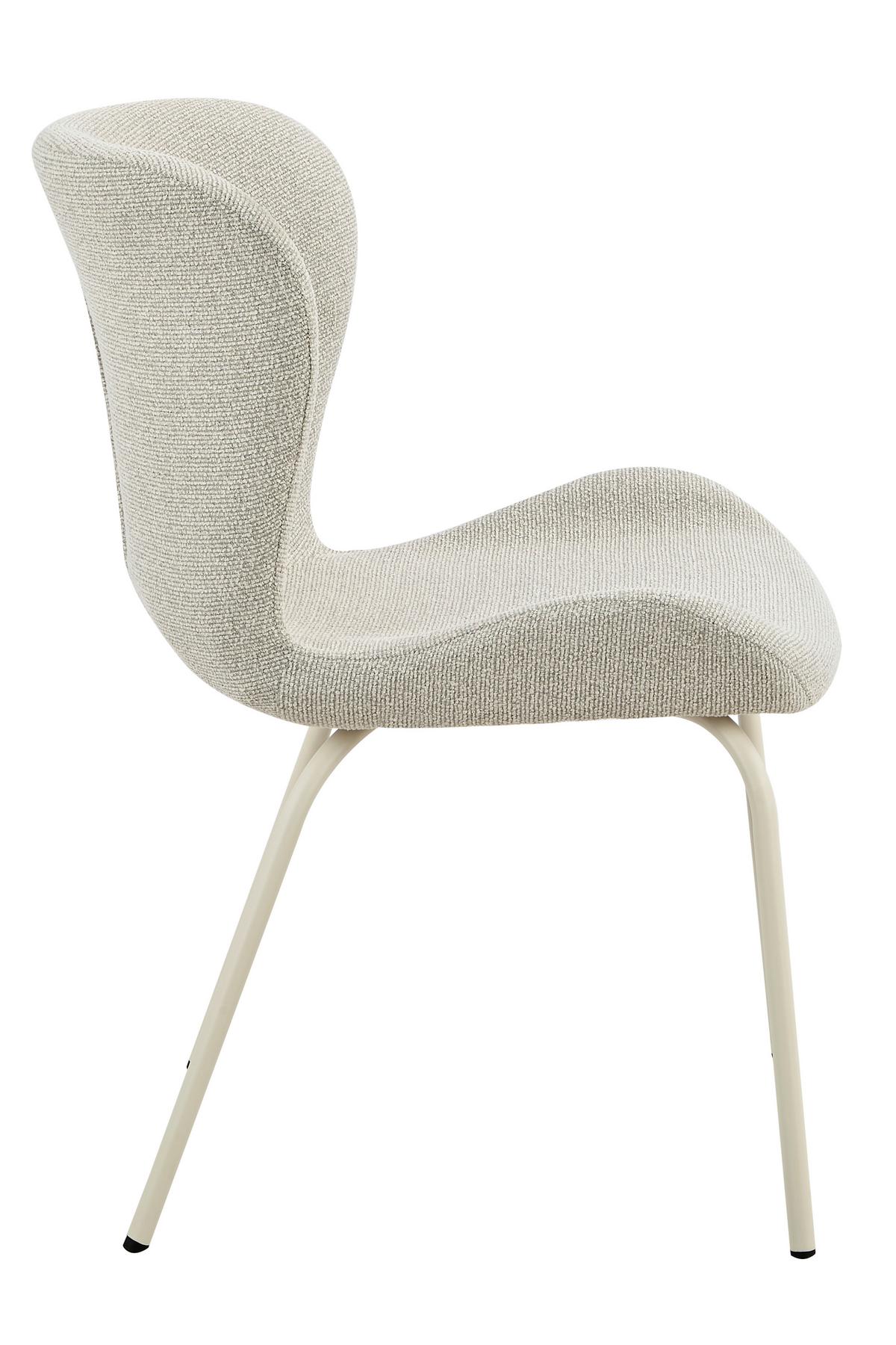 STUHL-SET LAGOS S 2ER-SET - Beige/Creme, MODERN, Textil/Metall (50/83,5/60cm) - MID.YOU