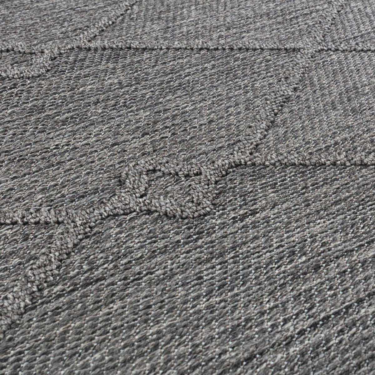 Outdoorteppich Patara Grau ca. 140x200cm - Grau, Design, Textil (140/200cm) - Novel