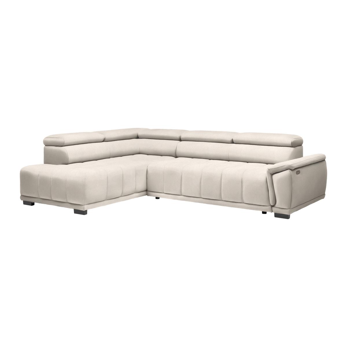 Kutna Garnitura Gremio - boje sedefa/crna, Moderno, tekstil/plastika (206/283cm) - Modern Living