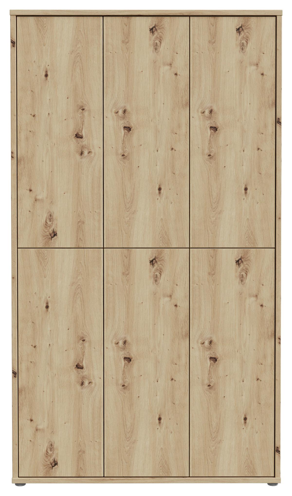 Dulap pentru pantofi ALICE SPRINGS - stejar Artisan, Basics, material pe bază de lemn (110/192/35cm) - Modern Living