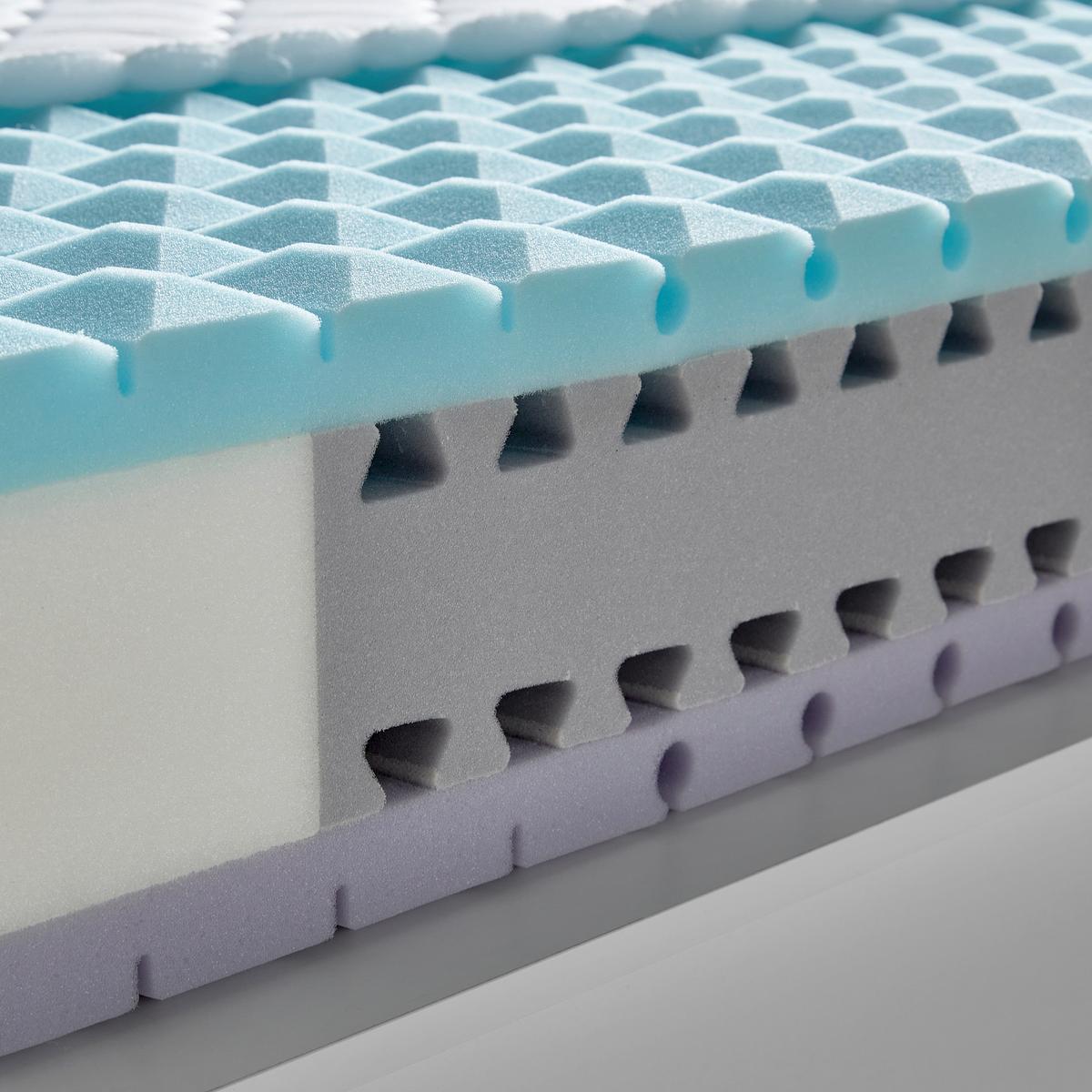 Partnermatratze Kairo KS H2/H3 ca. 160x200cm - Weiß, Textil (160/200cm) - Nadana