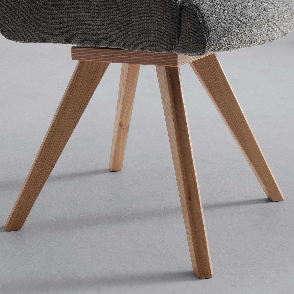 Armlehnstuhl Diona Grau - Grau, MODERN, Holz/Textil (57/89/66cm) - Mömax