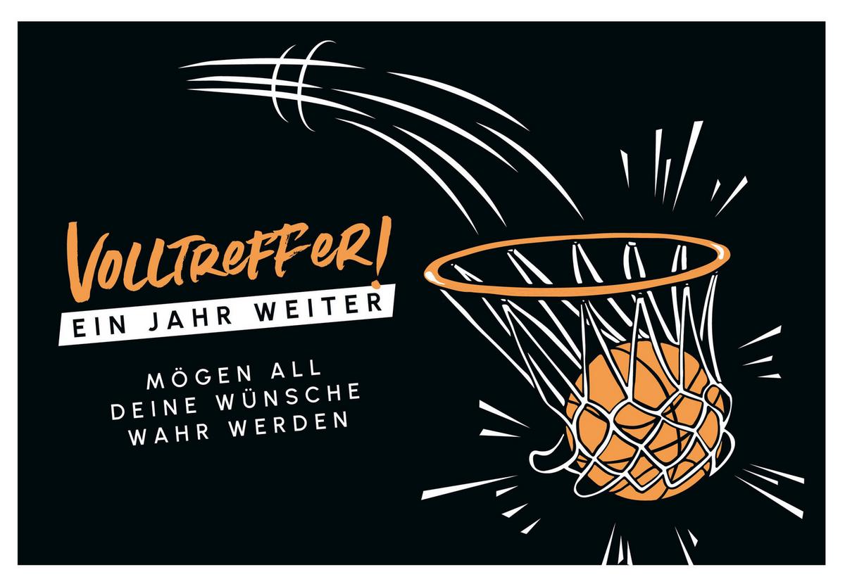 Glückwunschkarte Edelschwarz Multicolor - Basics, Papier (18/13cm)