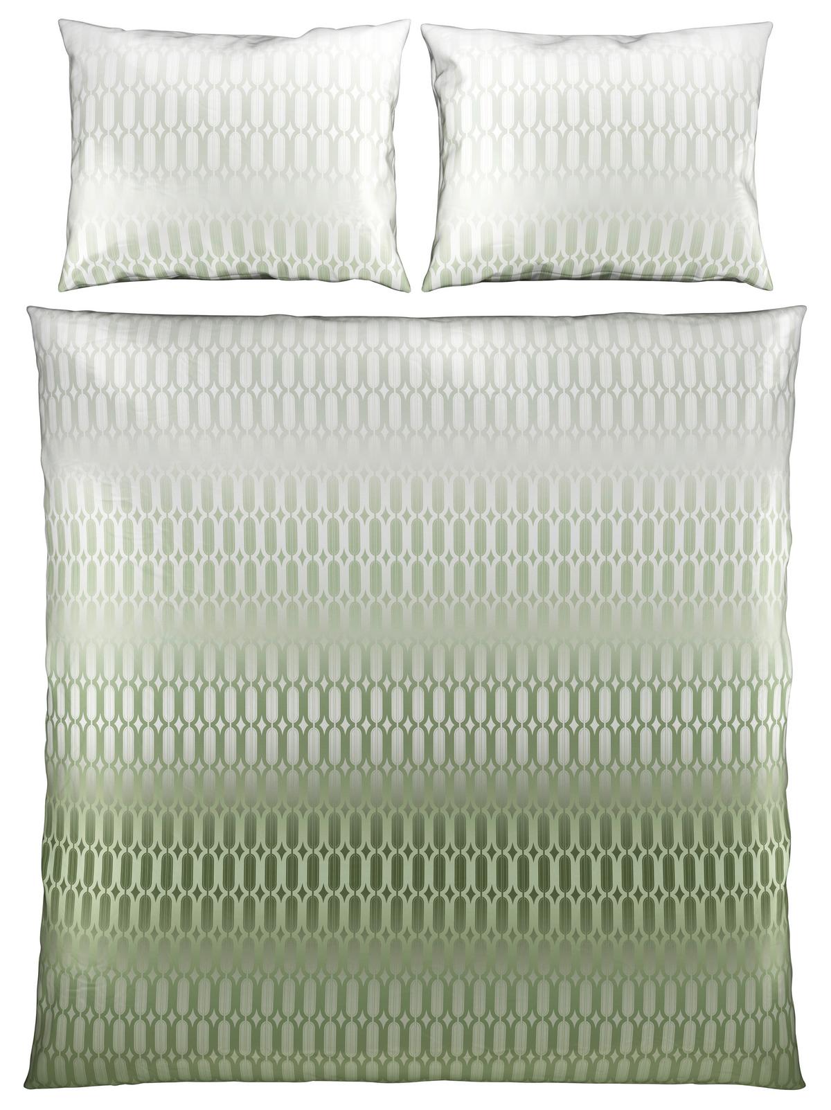 Bettwäsche Picol XXL in Grün ca. 200x220cm - Olivgrün/Grün, MODERN, Textil (200/220cm) - Premium Living