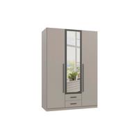 Drehtürenschrank Graphitfarben/grau/sahara - Graphitfarben/Grau, Konventionell, Glas/Holzwerkstoff (135/199/58cm) - Mömax
