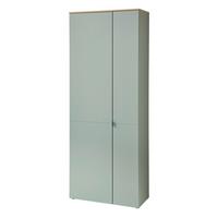 Schuhschrank Bari Eiche Artisan/Schilfgrün - Schilfgrün/Silberfarben, Modern, Holzwerkstoff/Metall (78/202/38cm)