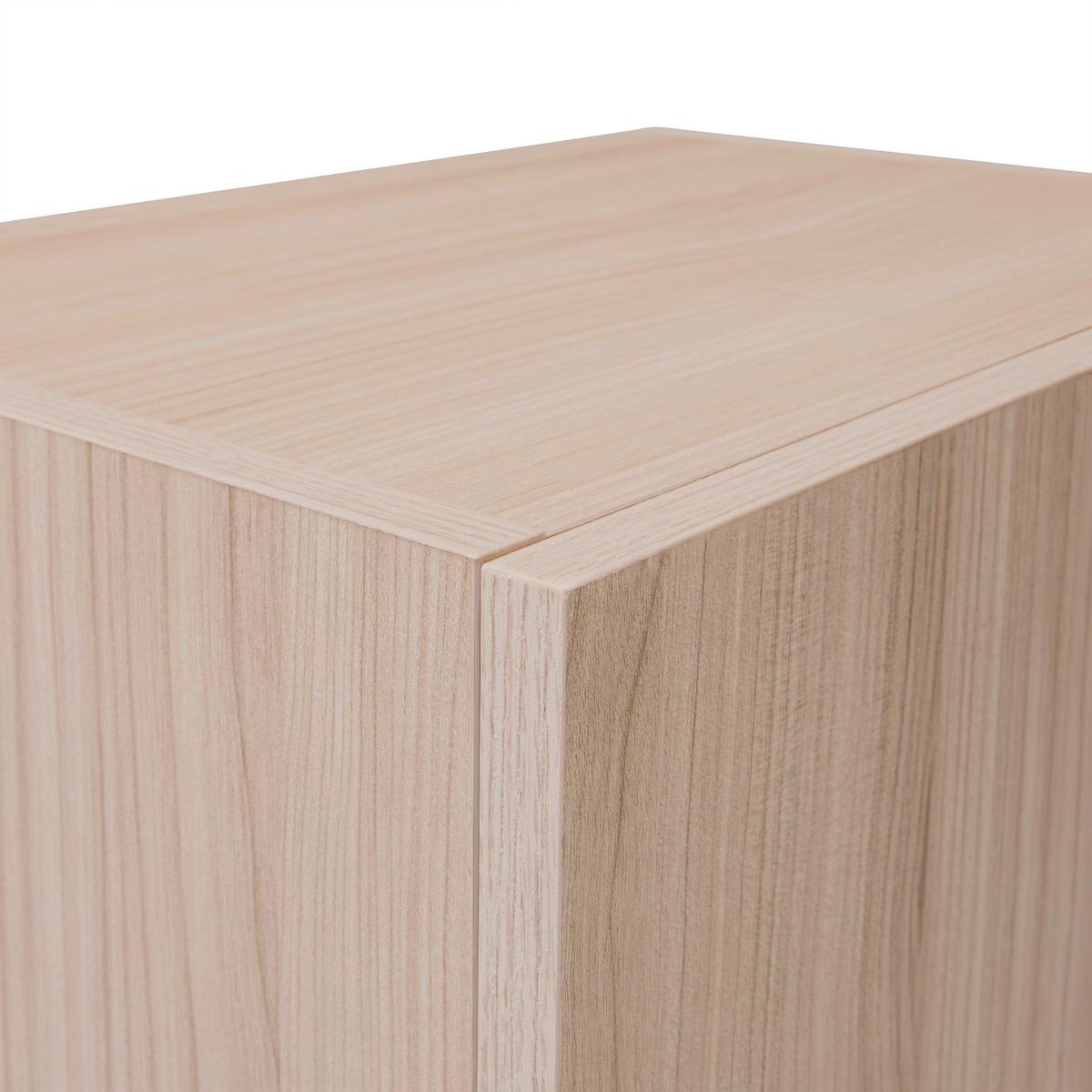 Hängeelement Siena Eichefarben - Chromfarben/Eichefarben, MODERN, Glas/Holzwerkstoff (45/125/32cm) - Premium Living