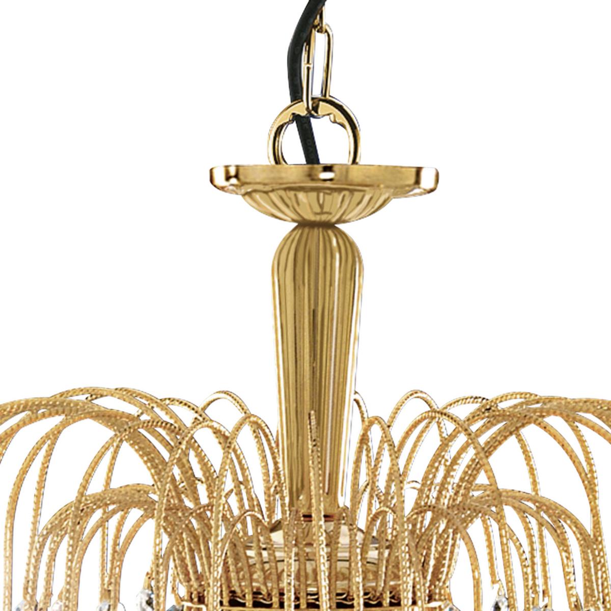 Kristály Függőlámpa 5173-3 Waterfall - aranyszínű, Design, üveg/fém (42/98cm)