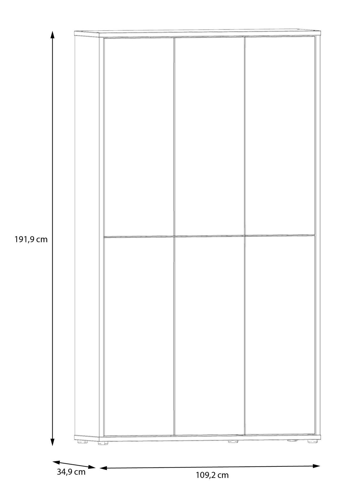 Ormar Za Cipele Alice Springs - siva/boje kadulje, Basics, drvni materijal/plastika (110/192/35cm) - Modern Living