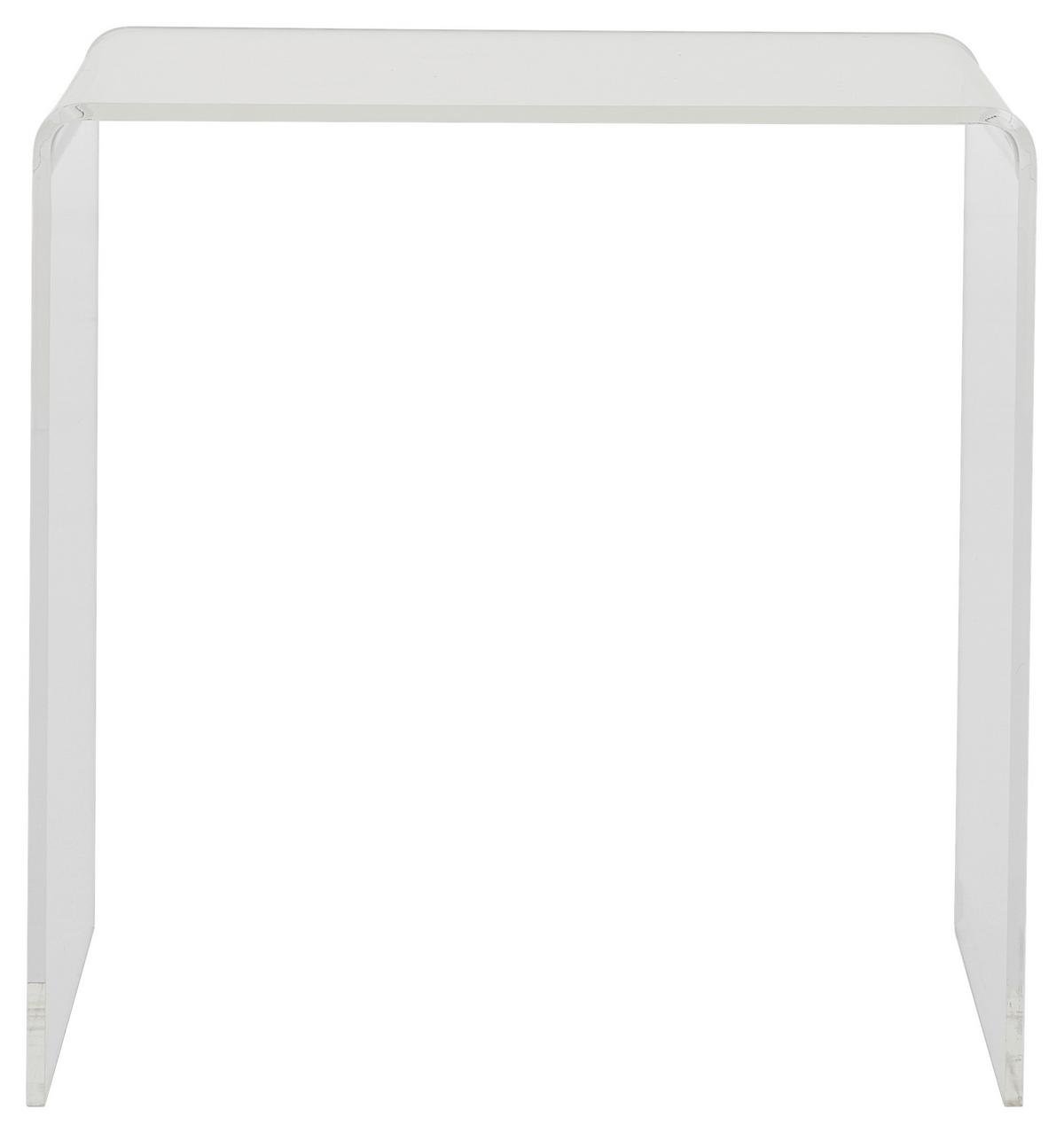 STOLIK BOCZNY 2357 - przejrzysty, Design, tworzywo sztuczne (44/29,5/42,5cm)