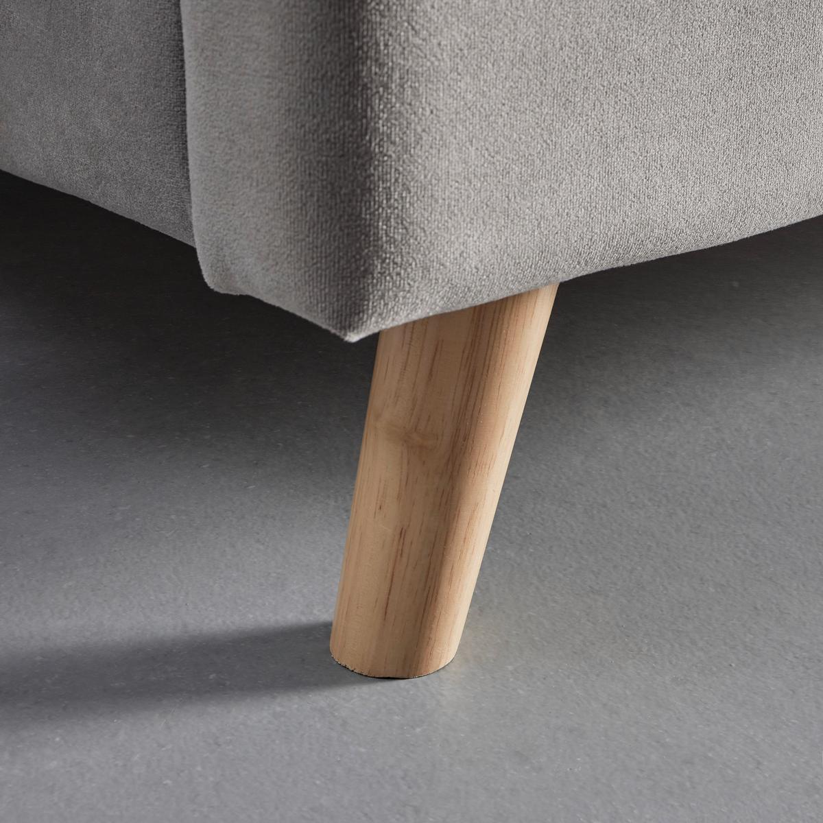 Polsterbett Camilla ca. 180x200 cm Hellgrau - Hellgrau/Naturfarben, MODERN, Holz/Holzwerkstoff (180/200cm) - Bessagi Home