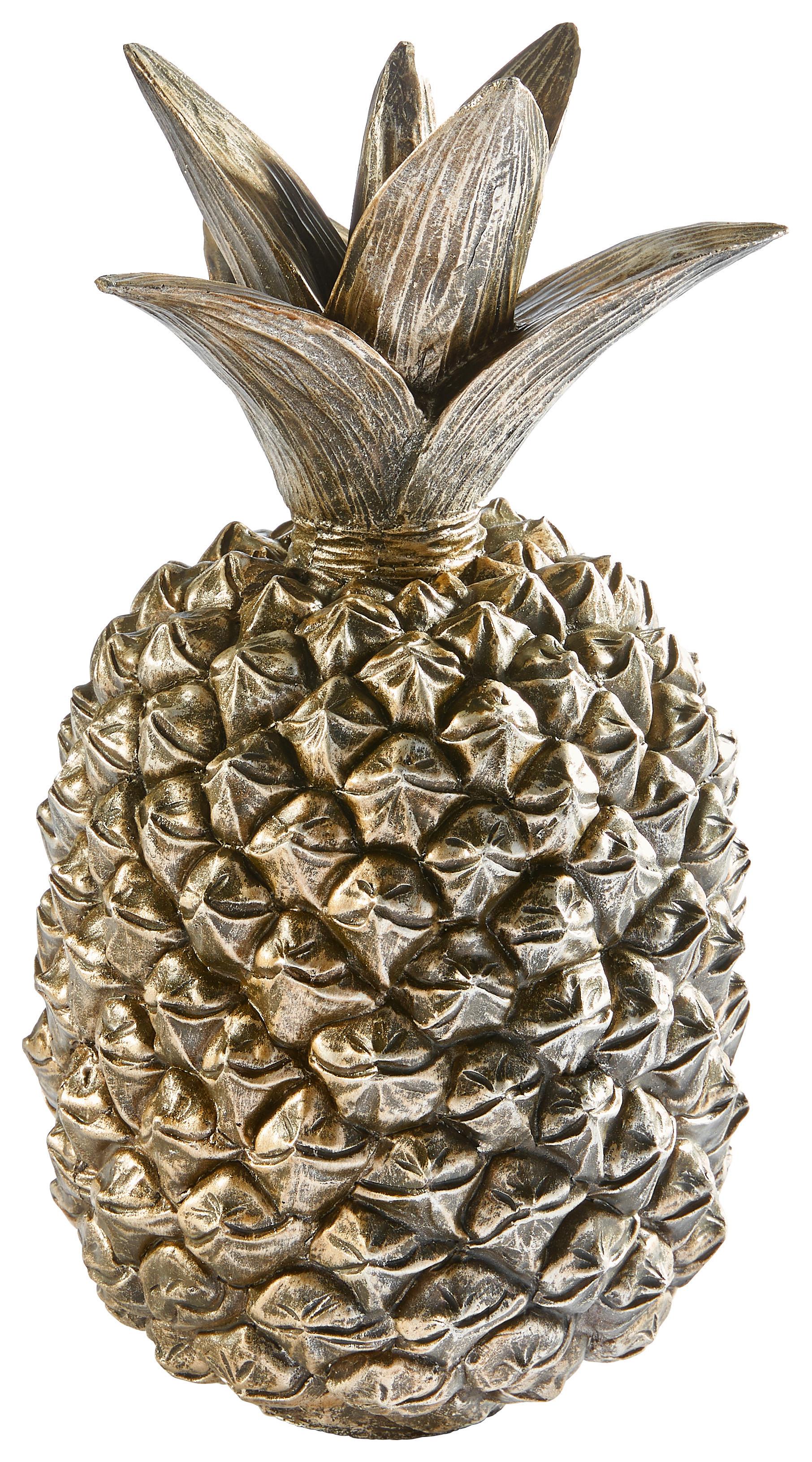 ANANAS DEKORACYJNY NY1983800 - kolor złoty, Basics, tworzywo sztuczne (15/28cm) - Ambia Home