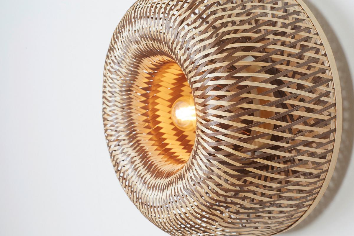 Stenska Svetilka Barbados, Rjava, Bambus - naravne barve/rjava, Basics, naravni materiali (35/15cm) - Good & Mojo