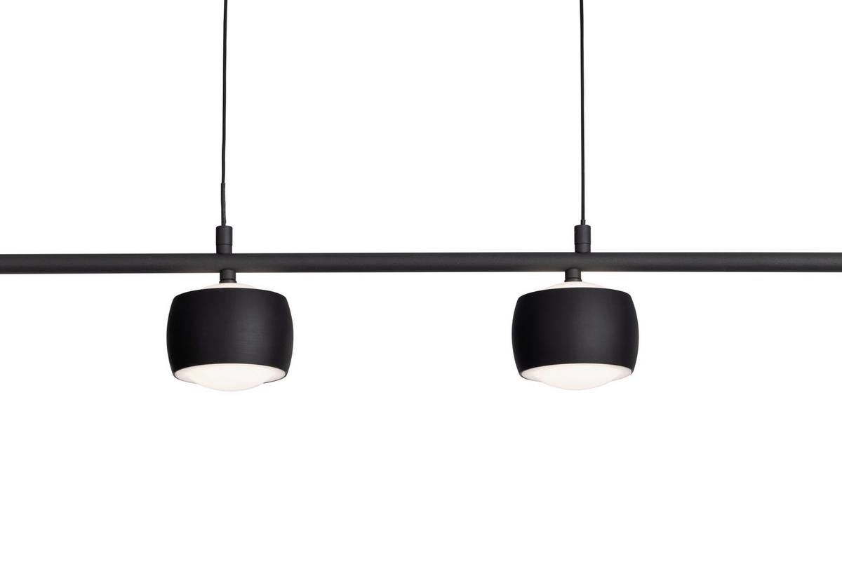 LED-Hängeleuchte Topl Schwarz/Weiß max. 30 Watt - Schwarz/Weiß, MODERN, Kunststoff (100/10/120cm)