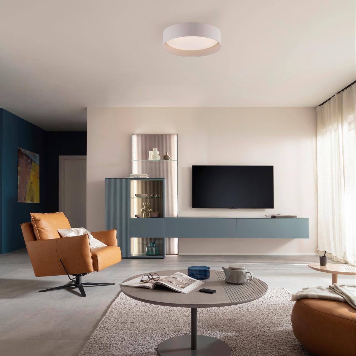 LAMPA SUFITOWA LED 14593-39 TAVOLI - kolor piaskowy, Konventionell, tworzywo sztuczne/metal (28.5/28.5/7cm) - Schöner Wohnen