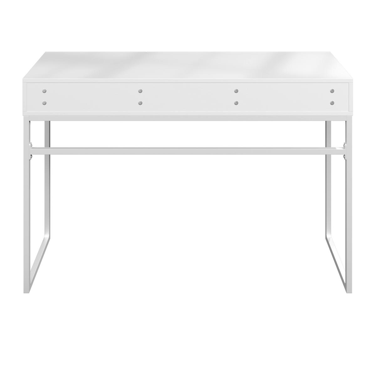 Konsolentisch Finn Weiß Metall/MDF - Weiß, MODERN, Holzwerkstoff/Metall (120/78/40cm) - Bessagi Home