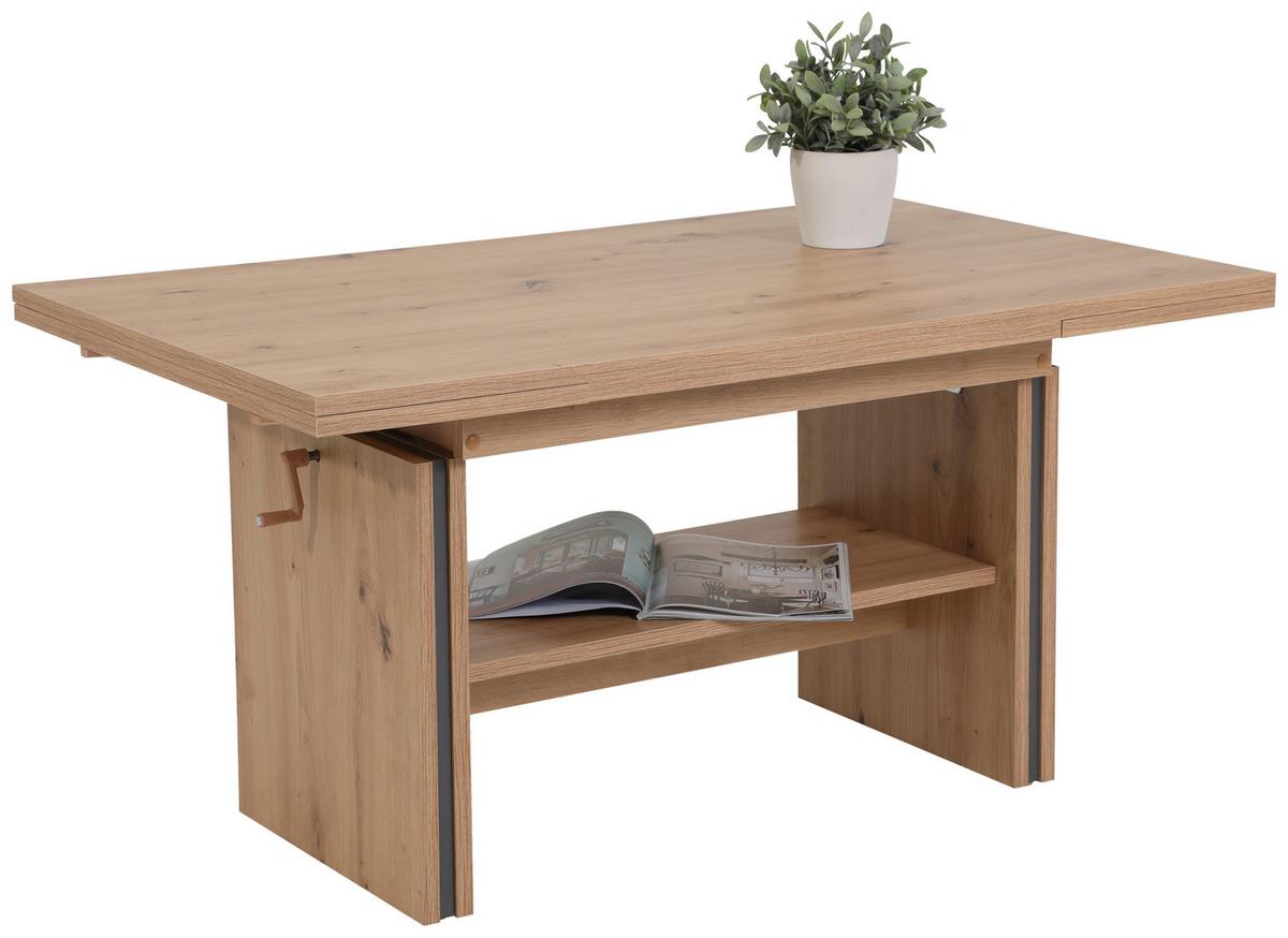 Couchtisch Hilmar ca. 165x67 cm Eichefarbe - Eichefarben, MODERN, Holzwerkstoff (110-165/67/56-66cm) - MID.YOU